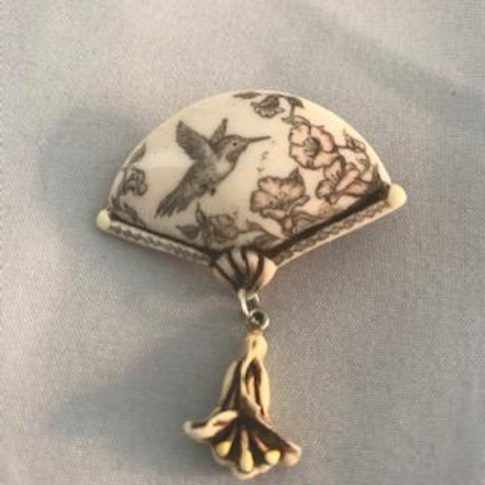 Rachel Badeau scrimshaw pin